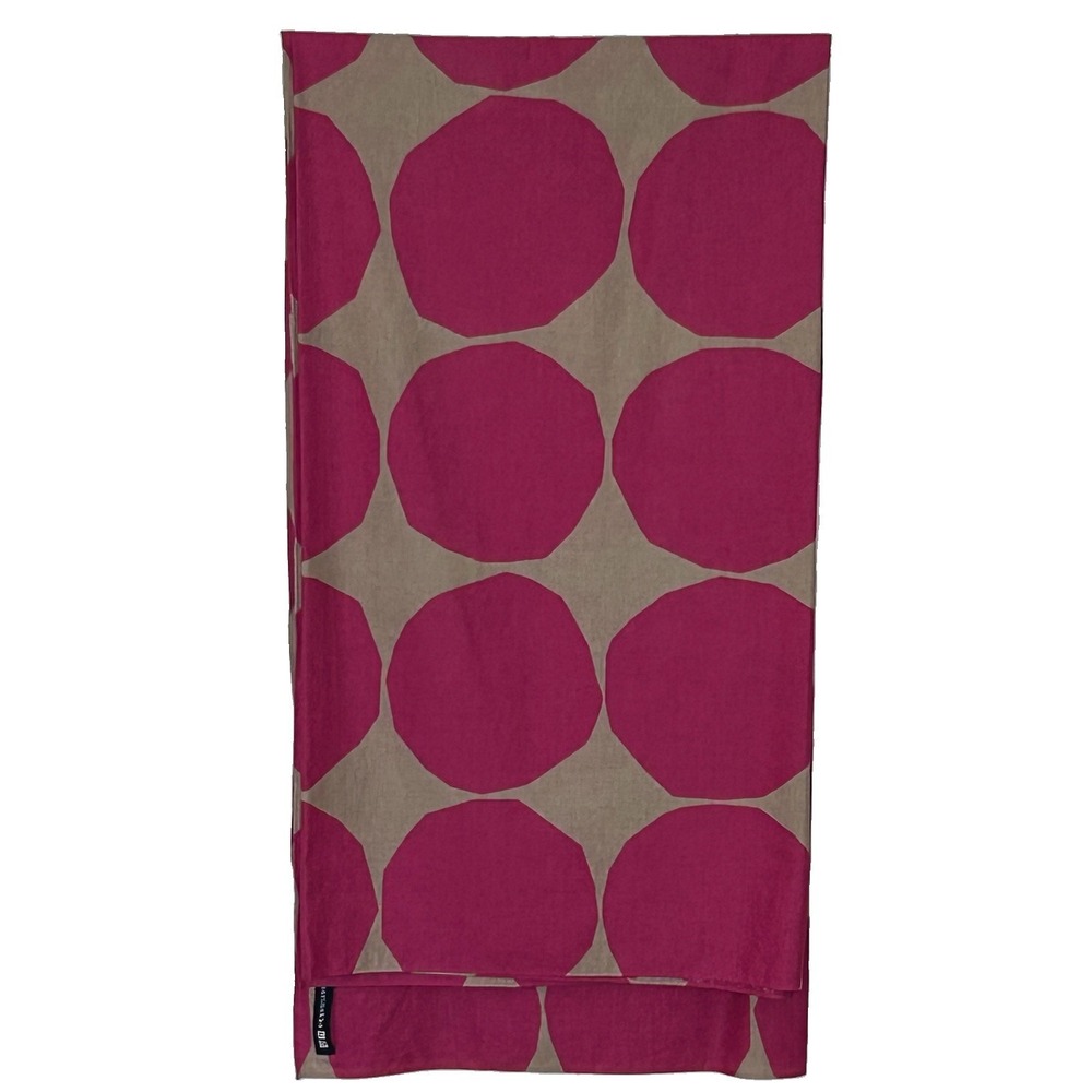 Uniqlo x Marimekko Linen Cotton Stole Shawl Pink Dot Large Wrap Taupe Travel